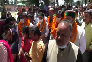 congress rally in palampur after mc election win