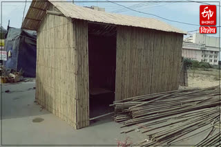 farmers made huts singhu border