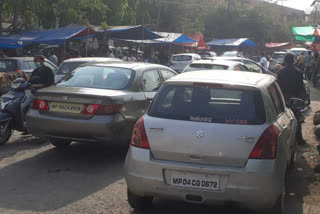 traffic jam in the capital bhopal