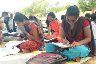 People from three villages assisting in the study of SSLC children