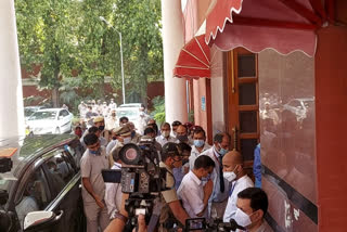 CM Arvind  Kejriwal arrives at LNJP Hospital IN DELHI