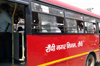 Covid protocol stripped in city buses of Ranchi