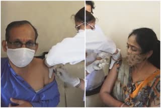 BJP leader Satpal Satti took Corona vaccine in civil hospital una