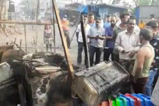 fire in a shop in dhanbad