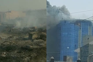 Massive fire breaks out in Noida as well as in Mumbai