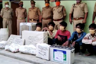 सोनभद्र पुलिस ने शातिर चोरों के गिरोह को किया गिरफ्तार