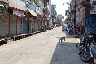 लॉकडाऊनमुळे रस्त्यावर शुकशुकाट