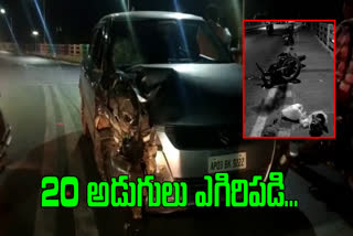 road accident in nellore, atmakuru fly over road accident