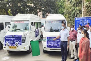 Corona Vaccine Mobile Vehicle Introduced In Coimbatore  Corona Vaccine Mobile Vehicle  Introducing Corona Vaccine Mobile Vehicle  Corona Vaccine  கரோனா தடுப்பூசி  கரோனா தடுப்பூசி செலுத்தும் நடமாடும் வாகனம் அறிமுகம்  கோவையில் கரோனா தடுப்பூசி செலுத்தும் நடமாடும் வாகனம் அறிமுகம்  கரோனா தடுப்பூசி செலுத்தும் நடமாடும் வாகனம்