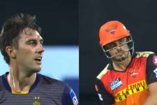 KKR VS SRH : Abdul Samad smashes two sixes off Pat Cummins in SRH vs KKR clash