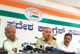 EX Minister Ramalinga Reddy Press meet at KPCC office