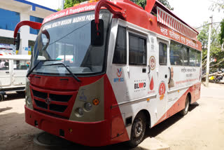 Blood collection transportation van