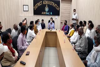 ambala DC meeting temples representatives