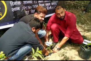 plantation in the name of martyrs in Mayur Vihar