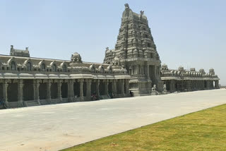 yadadri vvip cottages construction, sri lakshmi narasimha swamy temple