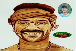 'Kambala Veera Srinivasa Gowda' Bru Coffee Powder Art