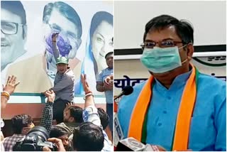 Gulabchand Kataria,  Satish poonia,  Karni Sena protest in Jaipur