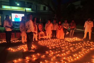 डॉ. भीमराव अंबेडकर को किया नमन,hommage to Dr. Bhimrao Ambedkar,  Lamps lit on eve of birthday