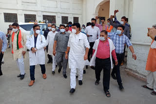 Corona Minister in charge reached Rajgarh