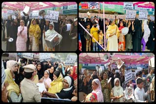 women protest against lockdown in malegaon