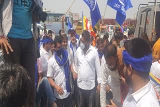 Bhim Army chief Chandrashekhar Azad at Ghazipur border