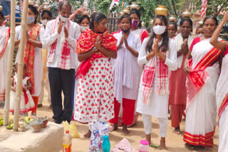 first day worship of sarhul mahaparv completed with traditional customs in ranchi