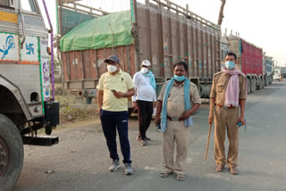 Overloaded vehicles running in Sahibganj