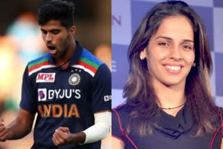 Saina Nehwal  Washington Sundar  Cricket  Cricket fan  വാഷിംഗ്ടൺ സുന്ദര്‍  സൈന നെഹ്‌വാൾ