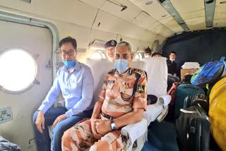 Kiren Rijiju and DG ITBP SS Deswal arrive in Uttarkashi