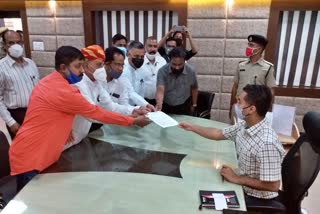 BJP submitted memorandum to District Collector, Trinamool Congress Sujata Mandal