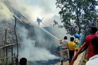 two houses burnt in fire accident