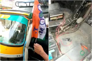 Allegedly attack on Trinamool campaign vehicle in Ashoknagar