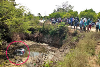 car fell into a farm well