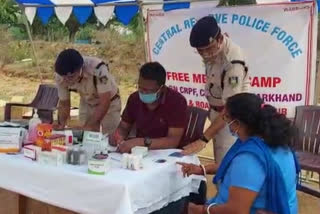 CRPF 174 Battalion set up free medical camp in chaibasa