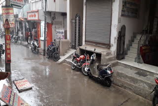 सीकर के नीमकाथाना में बदला मौसम, Weather changed in Sikar's Neemkathana, Heavy rain in Neemkathana, Waterlogging at many places