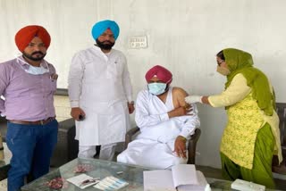 MLA Santokh Singh Bhalaipur administers second dose of vaccine