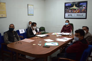 dc kullu video Conferencing with Chief Secretary on drought situation in kullu