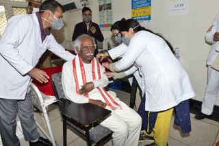 Governor Bandaru Dattatreya gets second dose of Corona vaccine