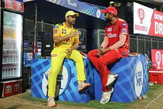 ipl 2021 : ms dhoni giving tips shahrukh khan chennai super kings beat punjab kings