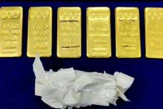 ചെന്നൈ വിമാനത്താവളം  ആറ്‌ കിലോ സ്വർണം പിടികൂടി  6 kg gold  Chennai Airport  6 kg gold worth Rs.2.90 Crore seized