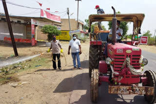 Corona infection in Silvani, spraying of medicine by Nagar Panchayat