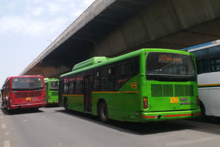 Movement of buses seen at Badarpur depot