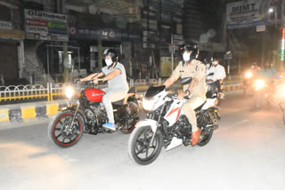 bike patrolling in rampur by dm and sp