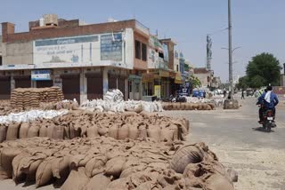 no shed Kaithal grain market