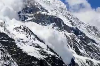 Avalanche in Gondla village of Lahaul