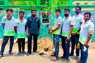 salem youth group tribute to vivek with planting tree