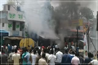 Fire accident in cracker shop