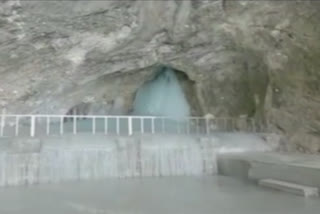 First pictures of holy Shiva Lingam at Amarnath shrine  Jammu and Kashmir  Amarnath Shrine  അമർനാഥ് യാത്ര  ജൂൺ 28 മുതൽ  ജമ്മു കശ്‌മീരിലെ പ്രത്യേക പദവി