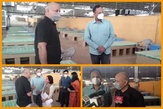 sisodia visits sardar patel covid care center