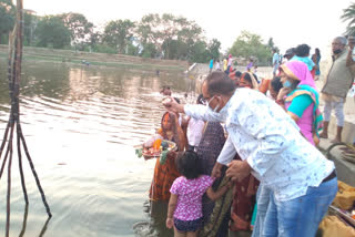 dr. rameshwar oraon wishes chaiti chhath in ranchi